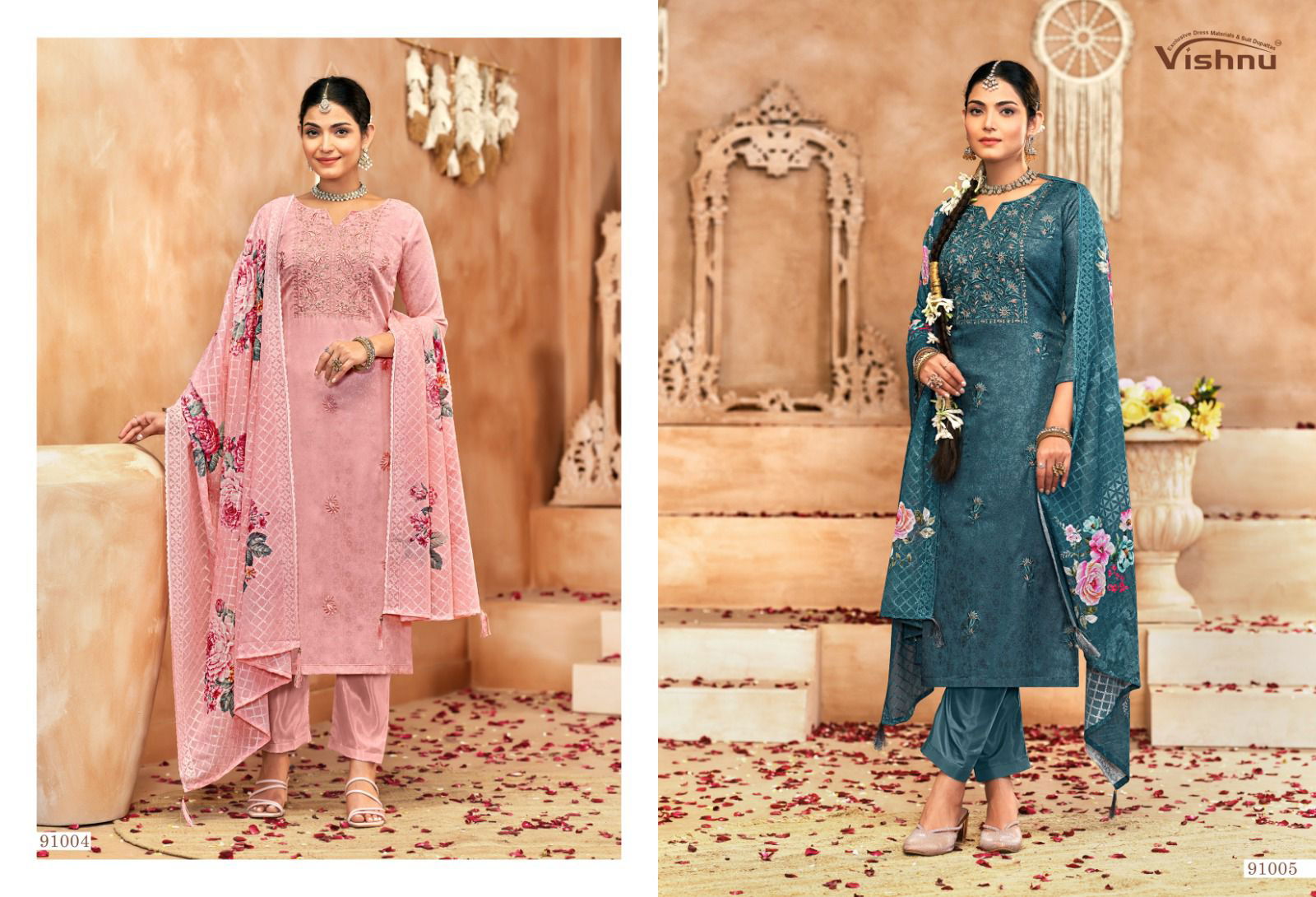 Raahat Vol 2 By Vishnu Georgette Surat Dress Material Wholesale Market